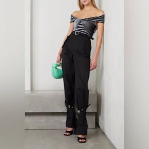 ALIX NYC Grove Twisted Velvet Bodysuit Grey Size S New with Tag